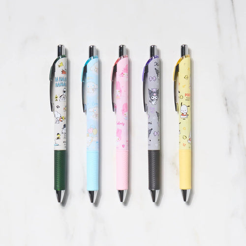0.5 mm Gel Pen with Black Quick-Drying Ink, Comfortable Grip and Sanrio Character Designs for Writing