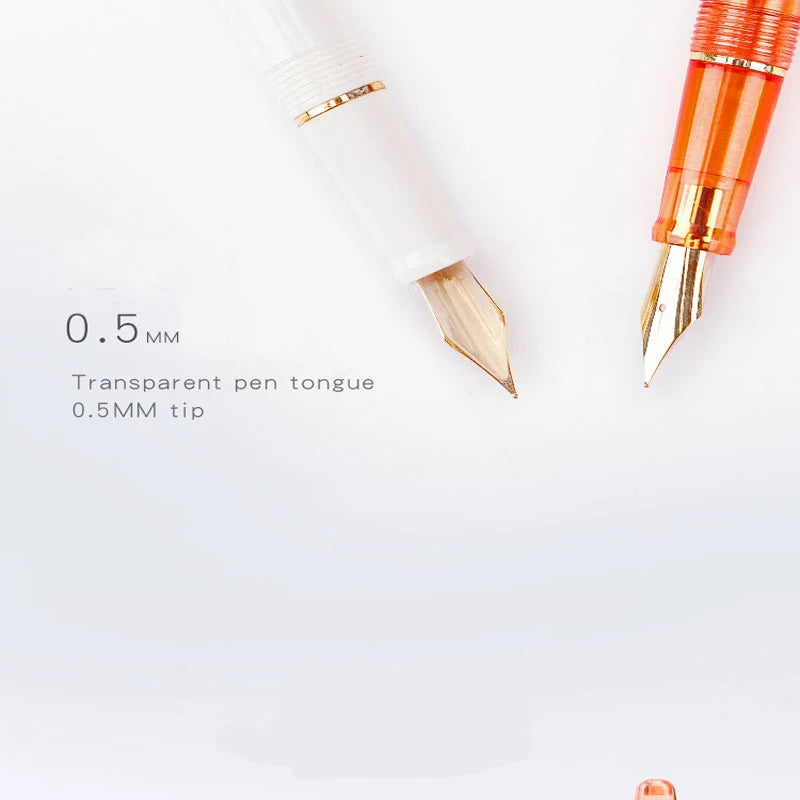 0.5mm Fountain Pen Bundle of Four in Orange, Green, Light Blue
