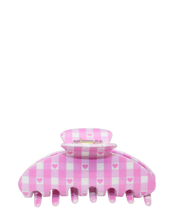 Emi Jay Big Effing Clip in Pink Gingham Hearts