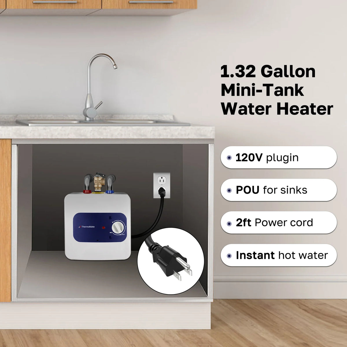 1.3 Gallon Electric Water Heater
