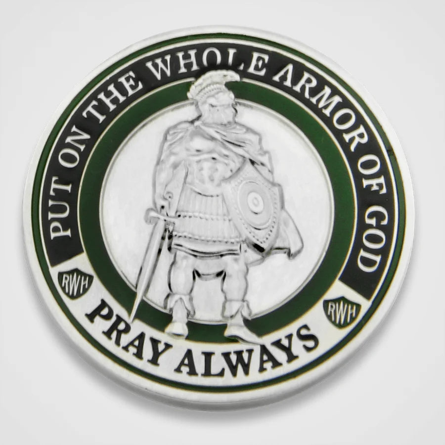 1.75-Inch Armor of God Challenge Coin in Brass
