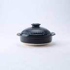 1.9 L Japanese Donabe Clay Cooking Pot, Navy