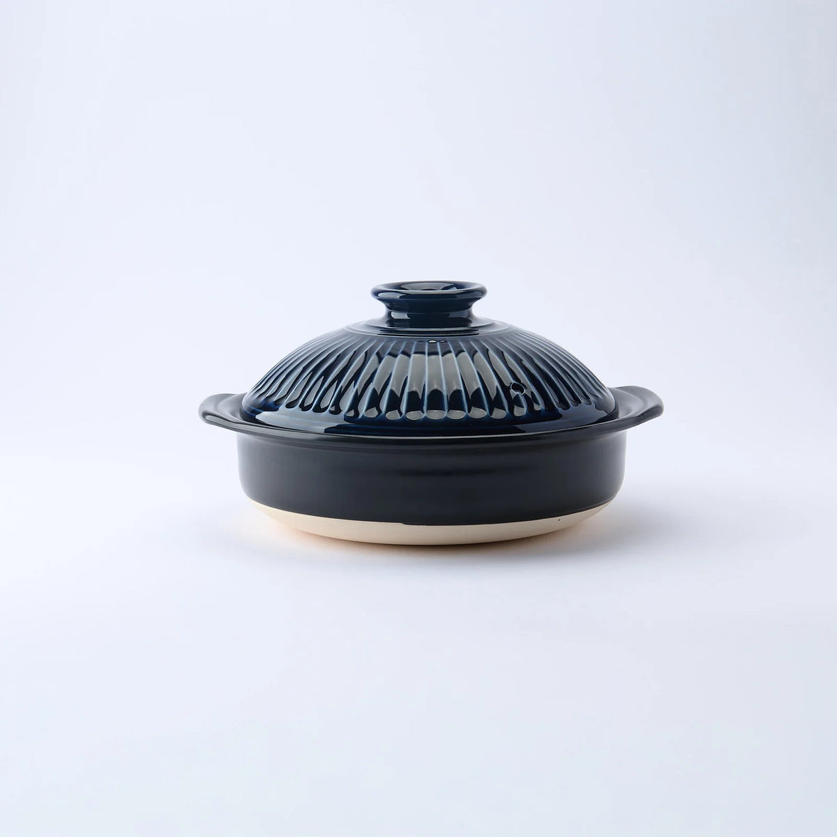 1.9 L Japanese Donabe Clay Cooking Pot, Navy