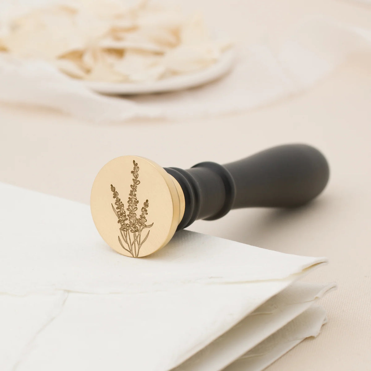 1-Inch Solid Brass Wax Stamp, Classic Black