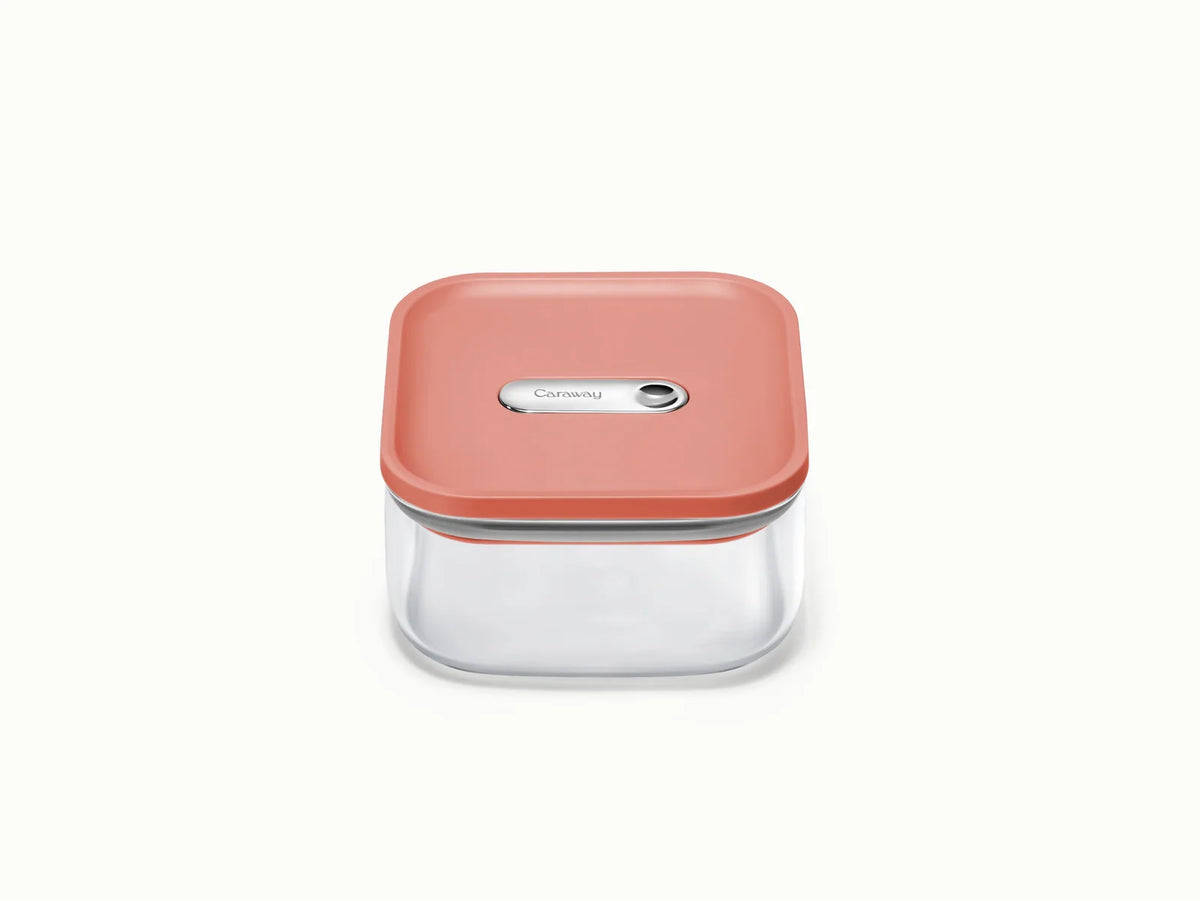 1 qt Glass Airtight Food Storage Container, Perracotta
