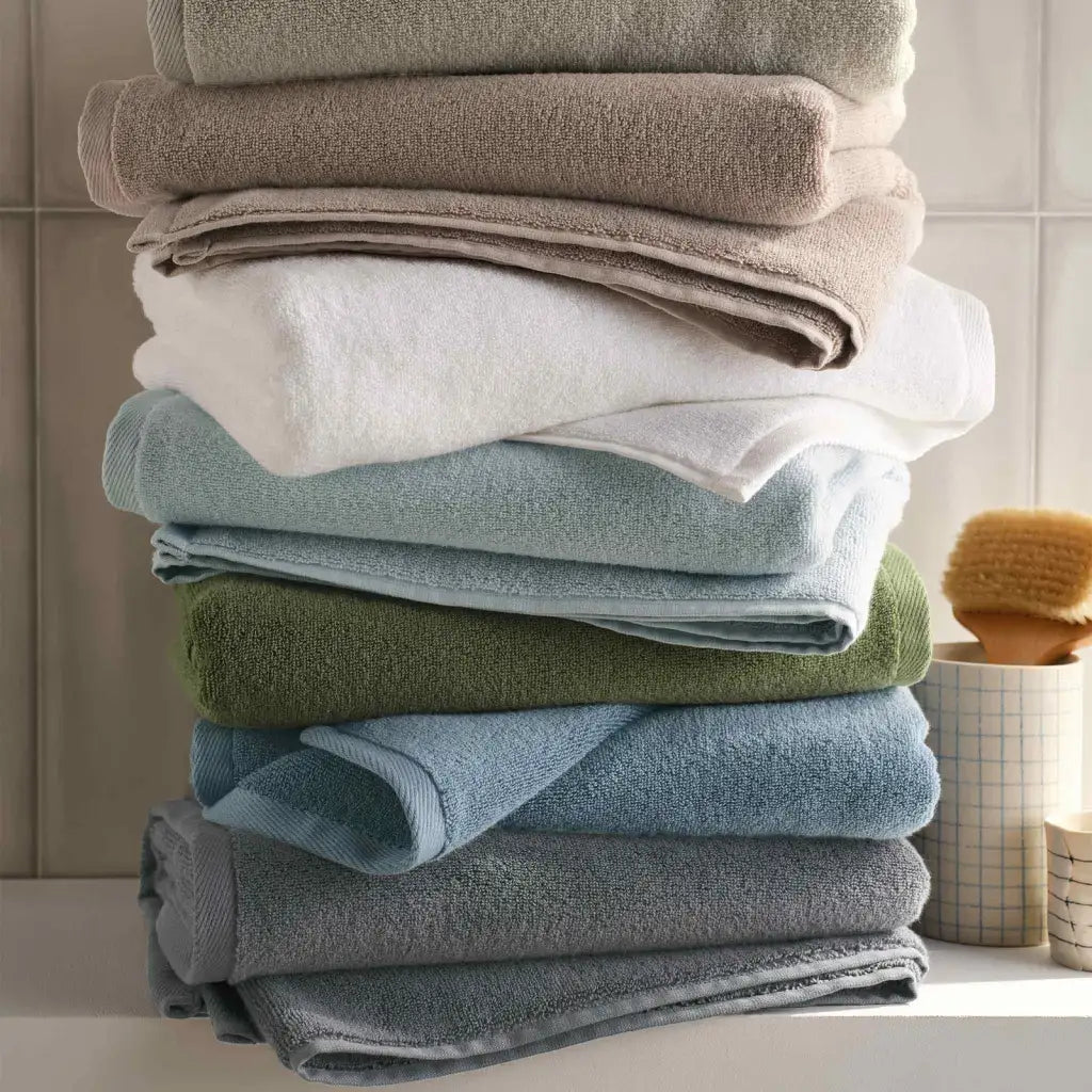 100% Aegean Turkish Cotton Hand Towels, Set of 2 in Plush 500 GSM