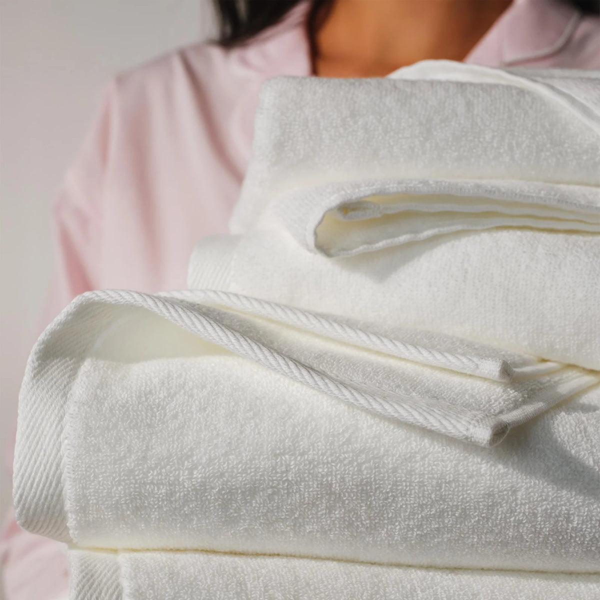 100% Aegean Turkish Cotton Hand Towels, Set of 2 in Plush 500 GSM