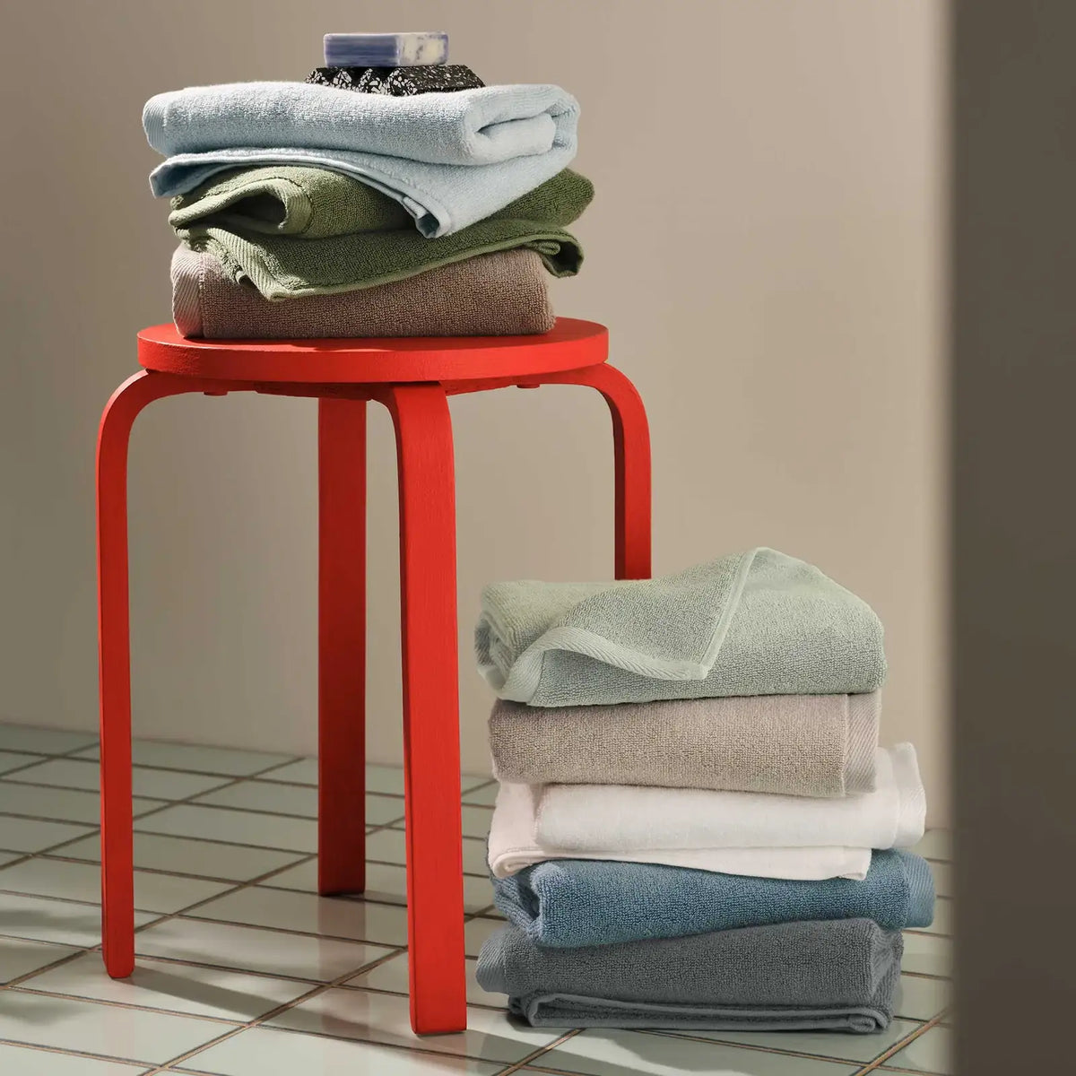 100% Aegean Turkish Cotton Hand Towels, Set of 2 in Plush 500 GSM