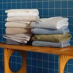 100% Aegean Turkish Cotton Hand Towels, Set of 2 in Plush 500 GSM