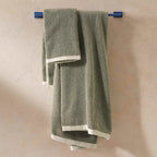 100% Aegean Turkish Cotton Hand Towels, Set of 2 in Plush 500 GSM