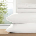100% Cotton Percale Sheet Set with Breathable 160 Thread Count Comfort in Twin, Full, Queen, King and Cal King Sizes