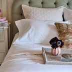 100% Cotton Percale Sheet Set with Crisp Cool Feel, Double-Hem Details, and Twin to Split King Sizes