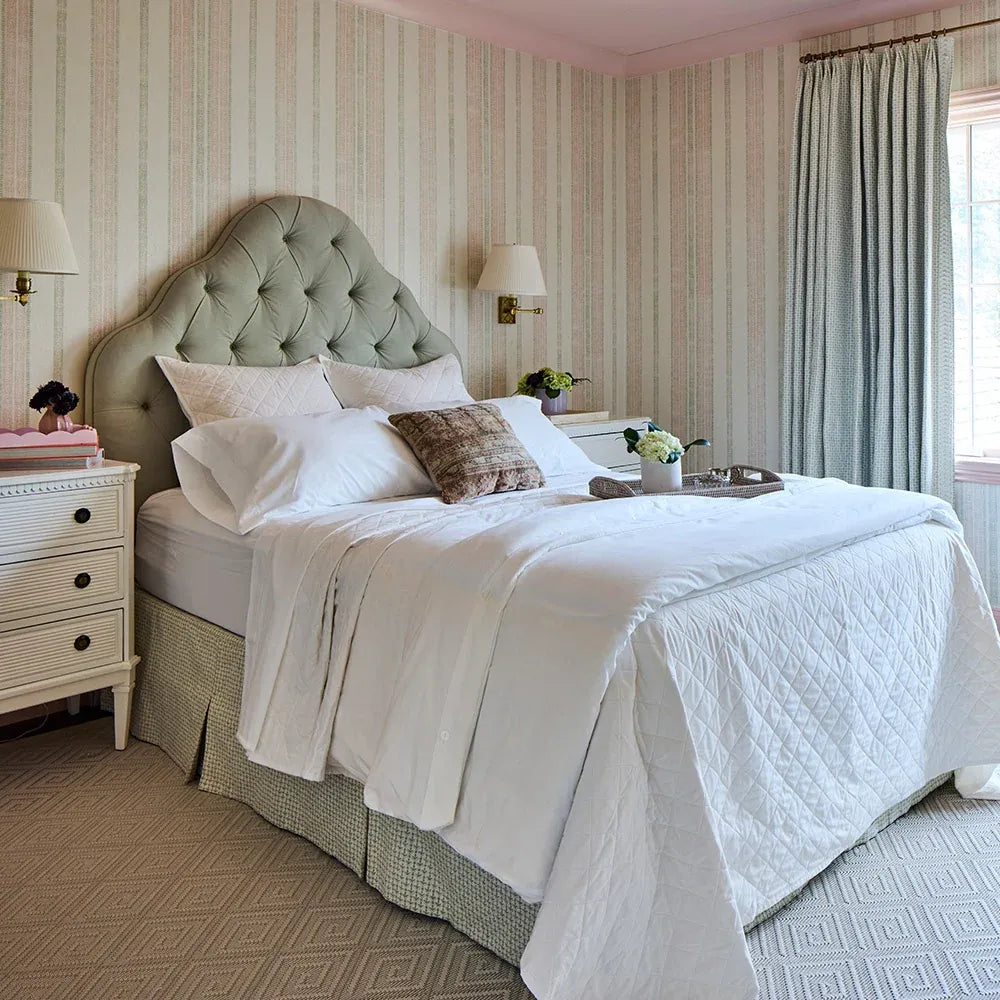 100% Cotton Percale Sheet Set with Crisp Cool Feel, Double-Hem Details, and Twin to Split King Sizes