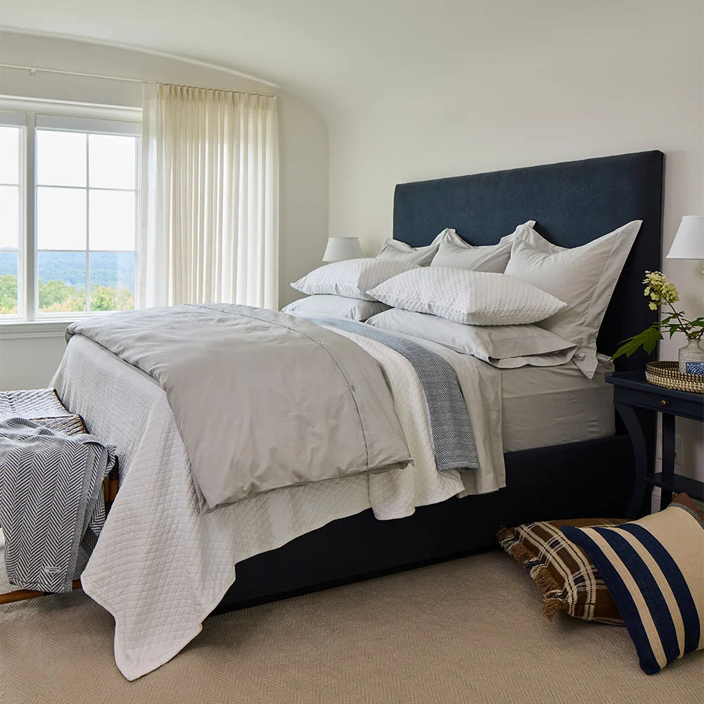 100% Cotton Percale Sheet Set with Crisp Cool Feel, Double-Hem Details, and Twin to Split King Sizes