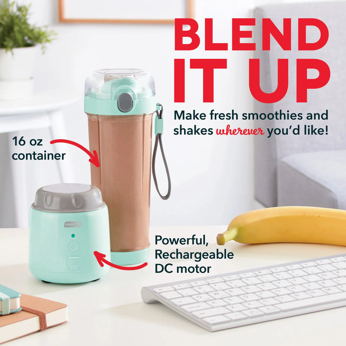 12.8 oz Rechargeable Portable Blender