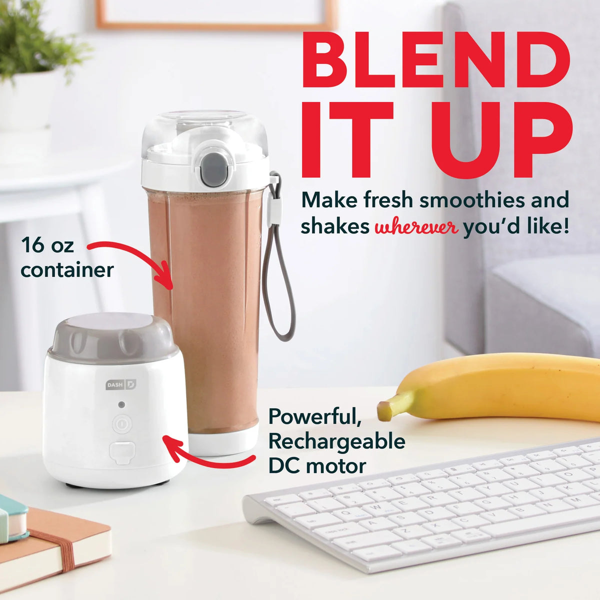 12.8 oz Rechargeable Portable Blender