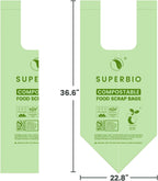 13 Gallon Compostable Tall Kitchen Trash Bags, 30 Count,