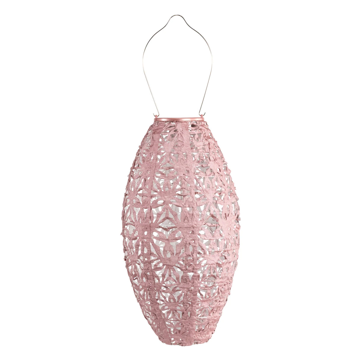 15-Inch Wildflower Pod Solar Lantern, Blush