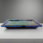 15cm Rectangular Bonsai Pot Drip Tray in Blue or Cream