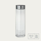16 oz Glass Water Bottle with Wide Mouth, Dishwasher Safe Borosilicate Design for Everyday Hydration
