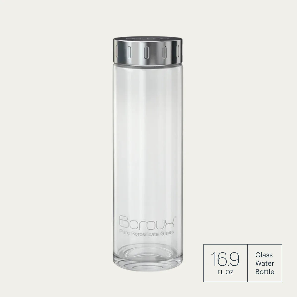 16 oz Glass Water Bottle with Wide Mouth, Dishwasher Safe Borosilicate Design for Everyday Hydration