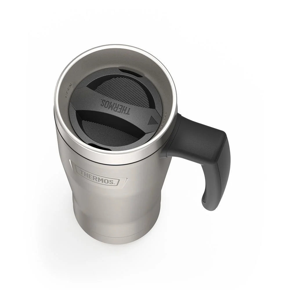 16oz Insulated Mug with Leak-Proof Slide Lock Lid and Double-Wall Vacuum Performance for Hot or Cold Drinks