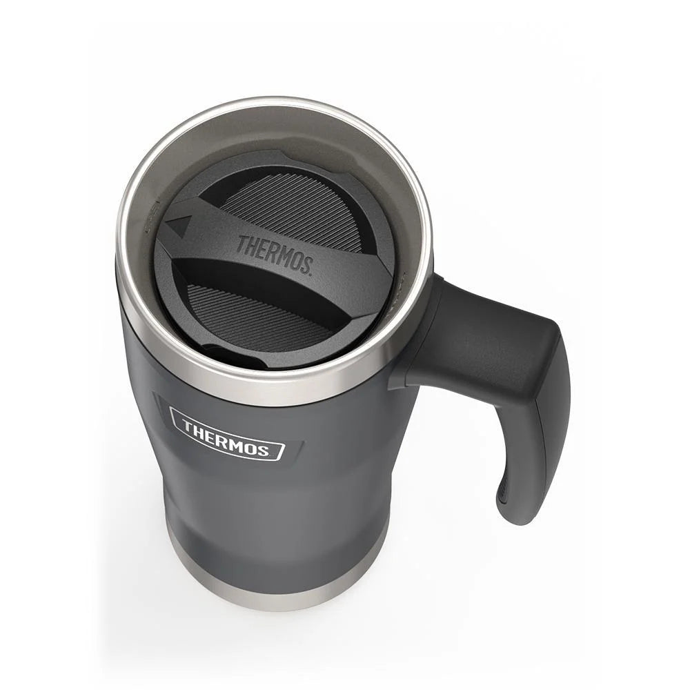 16oz Insulated Mug with Leak-Proof Slide Lock Lid and Double-Wall Vacuum Performance for Hot or Cold Drinks