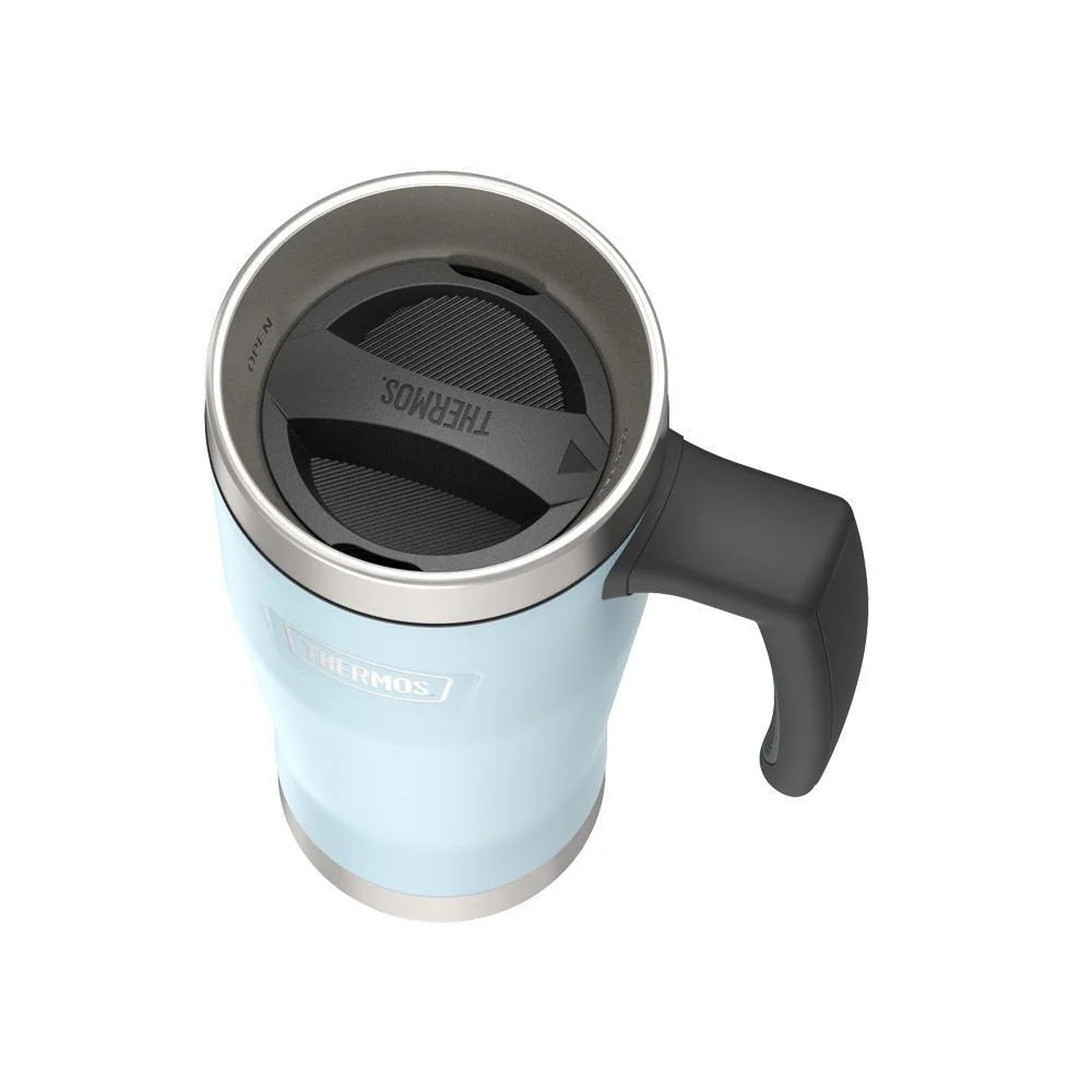 16oz Insulated Mug with Leak-Proof Slide Lock Lid and Double-Wall Vacuum Performance for Hot or Cold Drinks