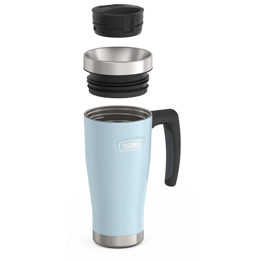 16oz Insulated Mug with Leak-Proof Slide Lock Lid and Double-Wall Vacuum Performance for Hot or Cold Drinks