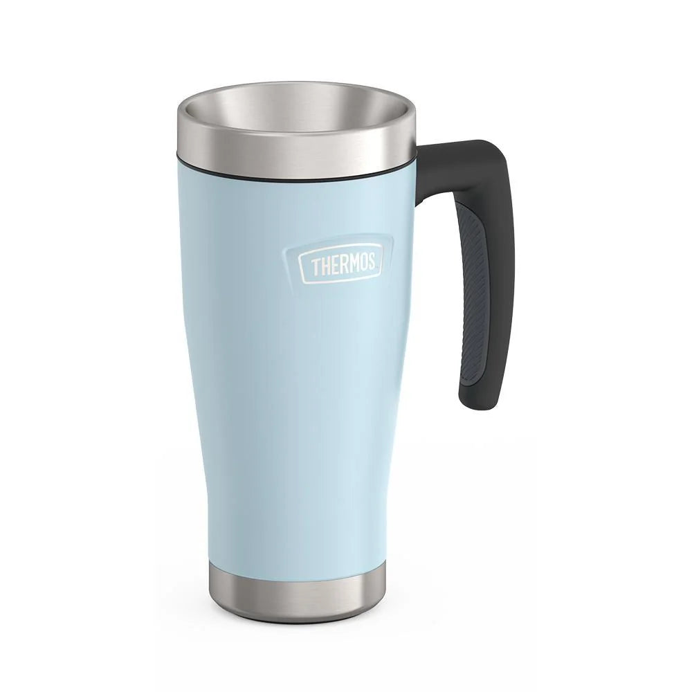 16oz Insulated Mug with Leak-Proof Slide Lock Lid and Double-Wall Vacuum Performance for Hot or Cold Drinks