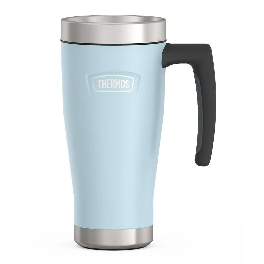 16oz Insulated Mug with Leak-Proof Slide Lock Lid and Double-Wall Vacuum Performance for Hot or Cold Drinks