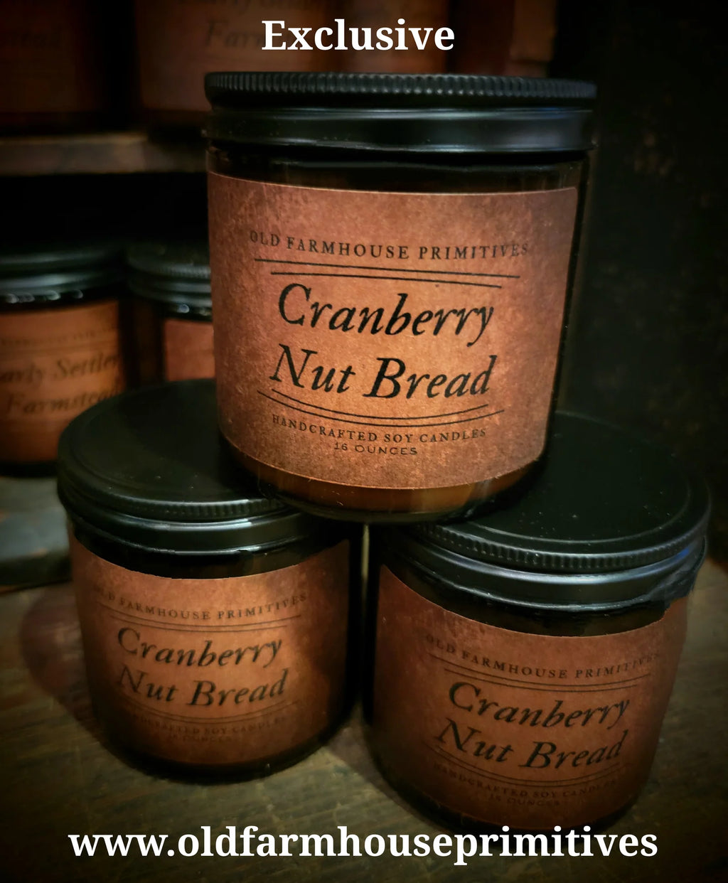 16oz Soy Jar Candles with Cozy Bakery, Spice, Citrus and Farmhouse Scents for Warm Home Fragrance
