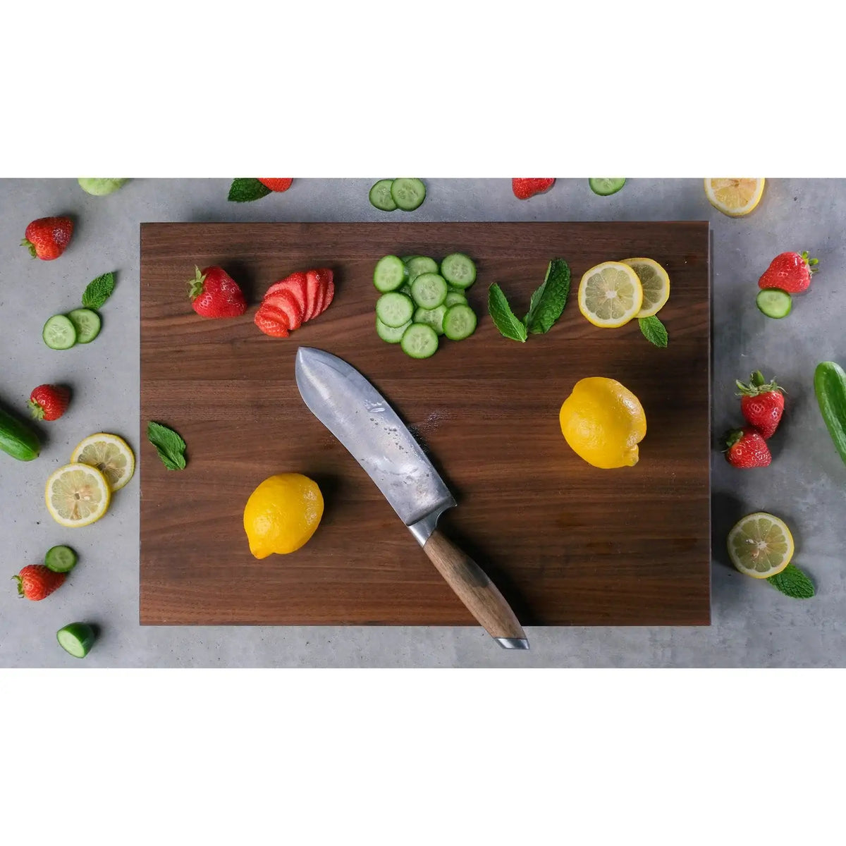 18 x 13 Inch Wood Cutting Board in Maple or Walnut