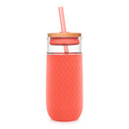 18oz Glass Tumbler, Coral