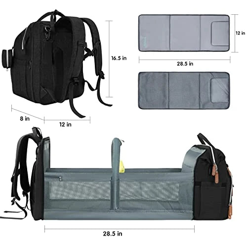 19-Pocket Diaper Bag Backpack