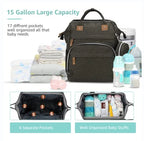19-Pocket Diaper Bag Backpack