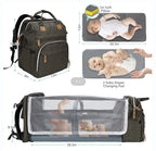 19-Pocket Diaper Bag Backpack