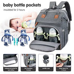 19-Pocket Diaper Bag Backpack