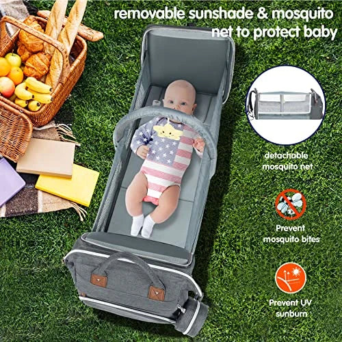 19-Pocket Diaper Bag Backpack