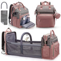 19-Pocket Diaper Bag Backpack, Pink