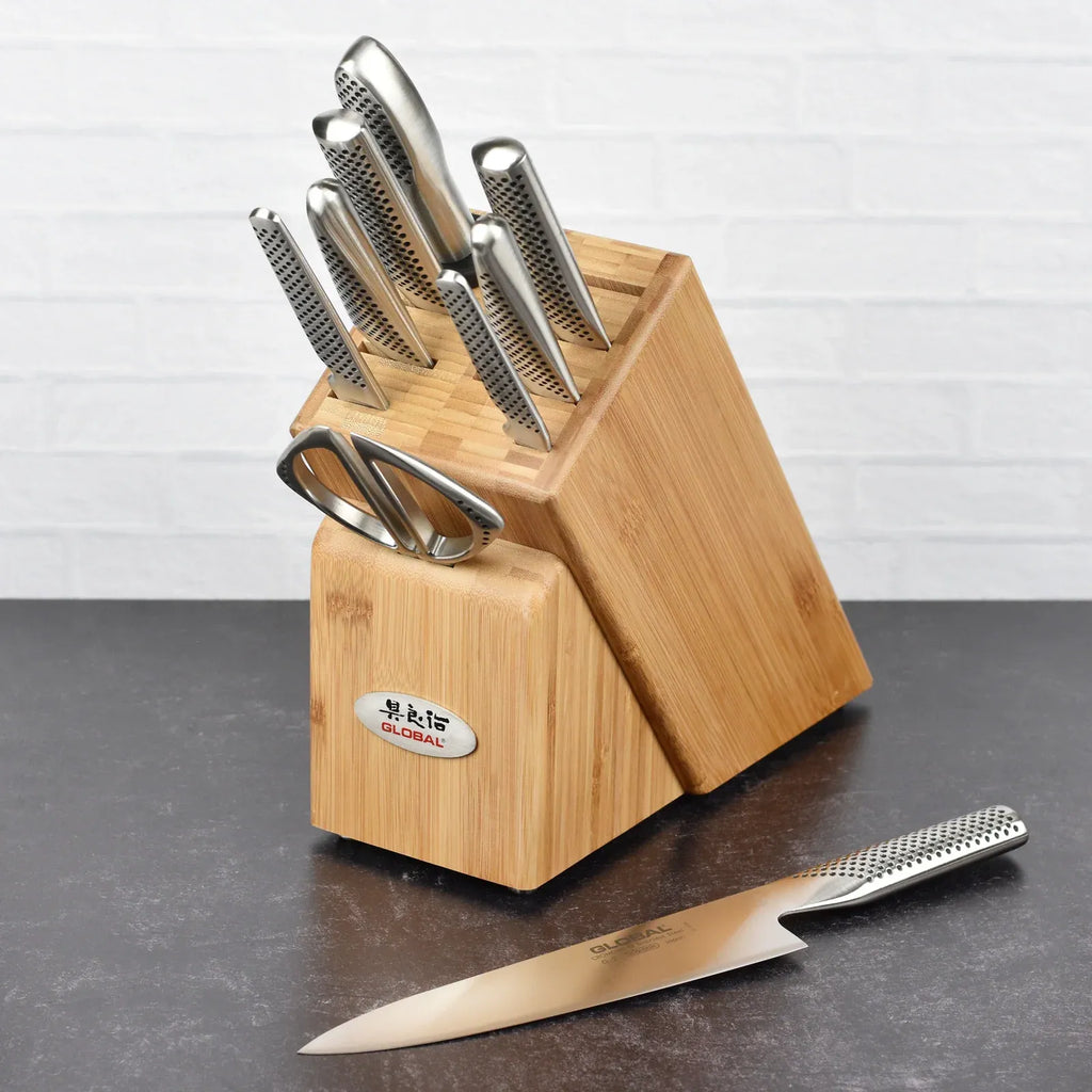 2-Piece Hollow Edge Chef Knife Set with Japanese Stainless Steel Blades and Comfortable Dimpled Handles