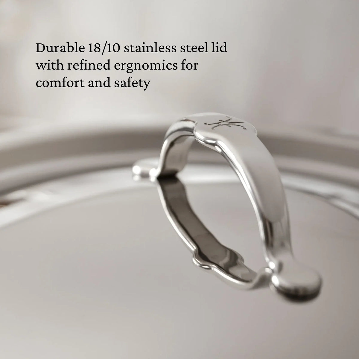 2-Quart Polished Stainless Steel Saucier Pan with Tri-Ply Construction and Induction-Ready Performance
