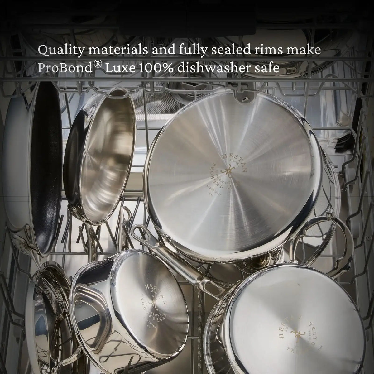2-Quart Polished Stainless Steel Saucier Pan with Tri-Ply Construction and Induction-Ready Performance