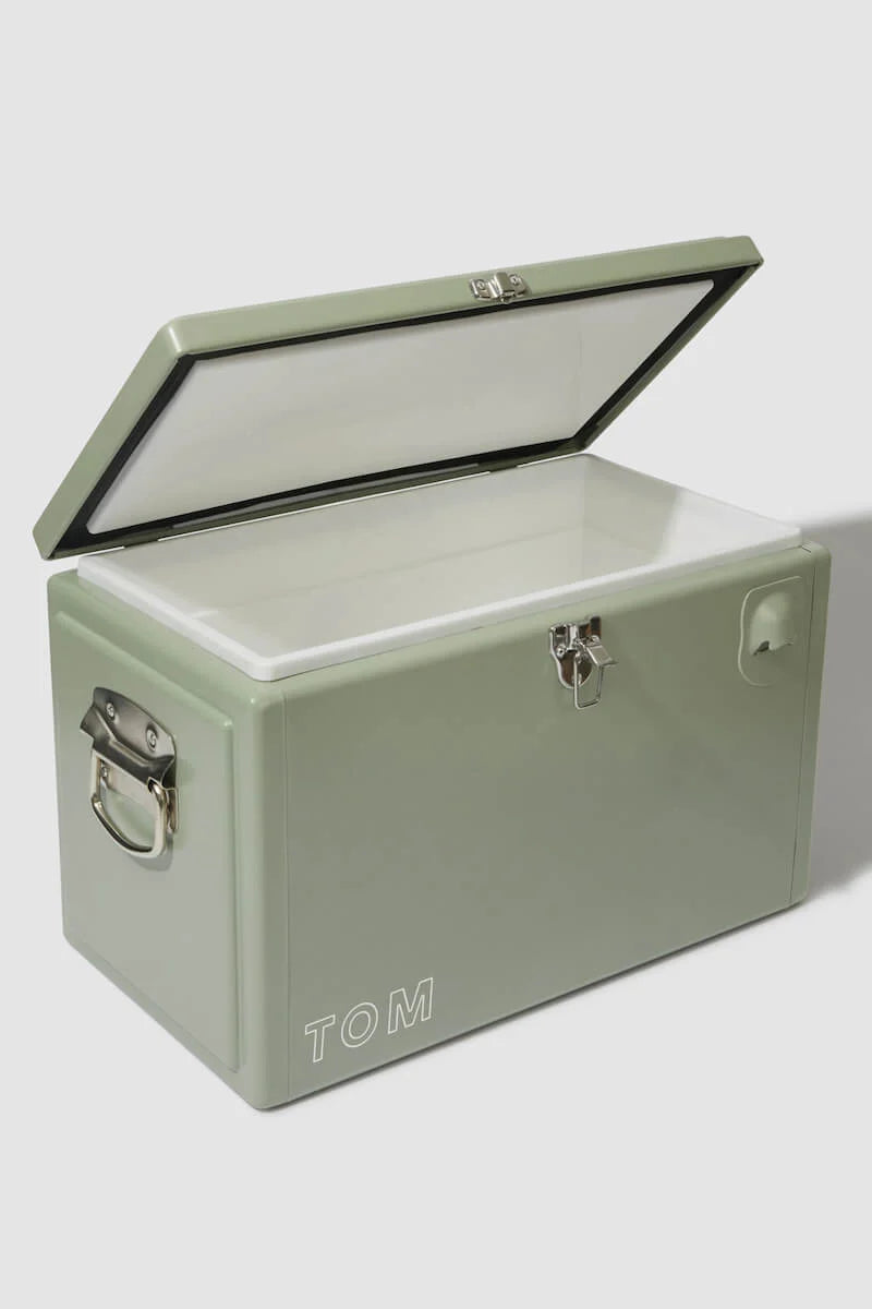 20 Liter Insulated Cooler with Hinged Handles and Latch Closure for Picnics, Parties, Camping, and Wine Bottles