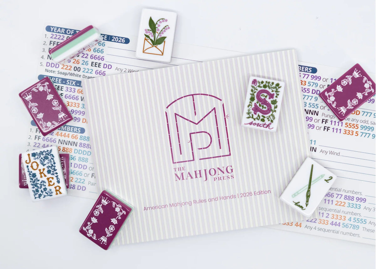 2026 American Mahjong Card with Waterproof Tri-Fold Design, Complete Hands, Scoring and Quick Reference Guide