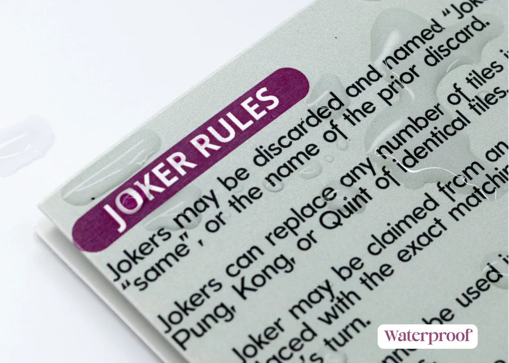 2026 American Mahjong Card with Waterproof Tri-Fold Design, Complete Hands, Scoring and Quick Reference Guide