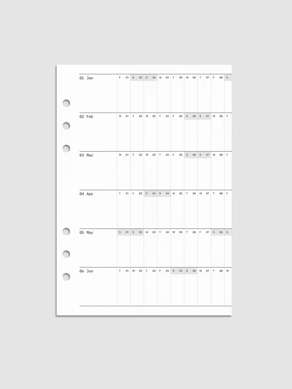2027 Fold Out Planner Insert with Preprinted Holidays and a Trifold Layout for Annual Date Planning