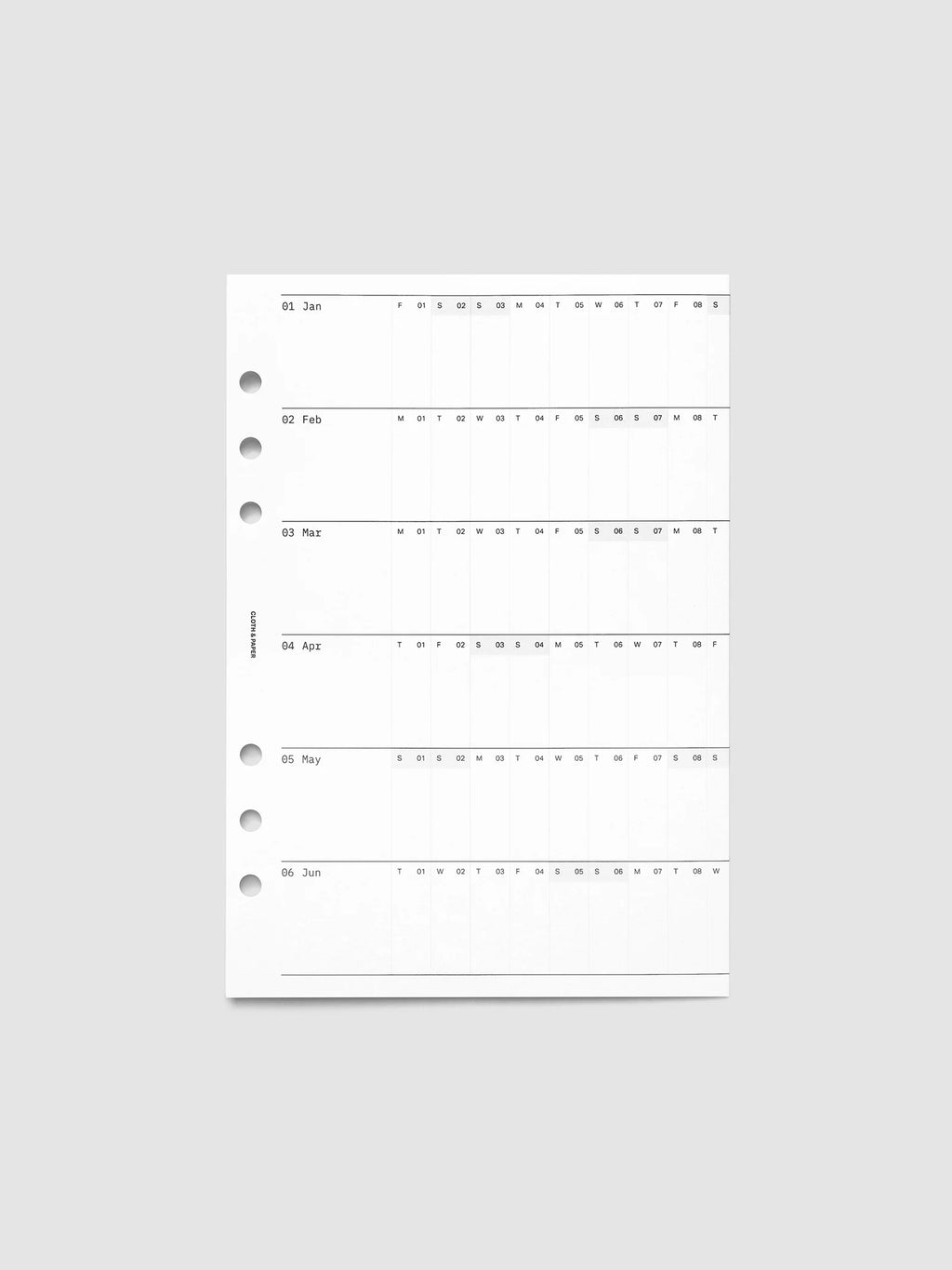 2027 Fold Out Planner Insert with Preprinted Holidays and a Trifold Layout for Annual Date Planning