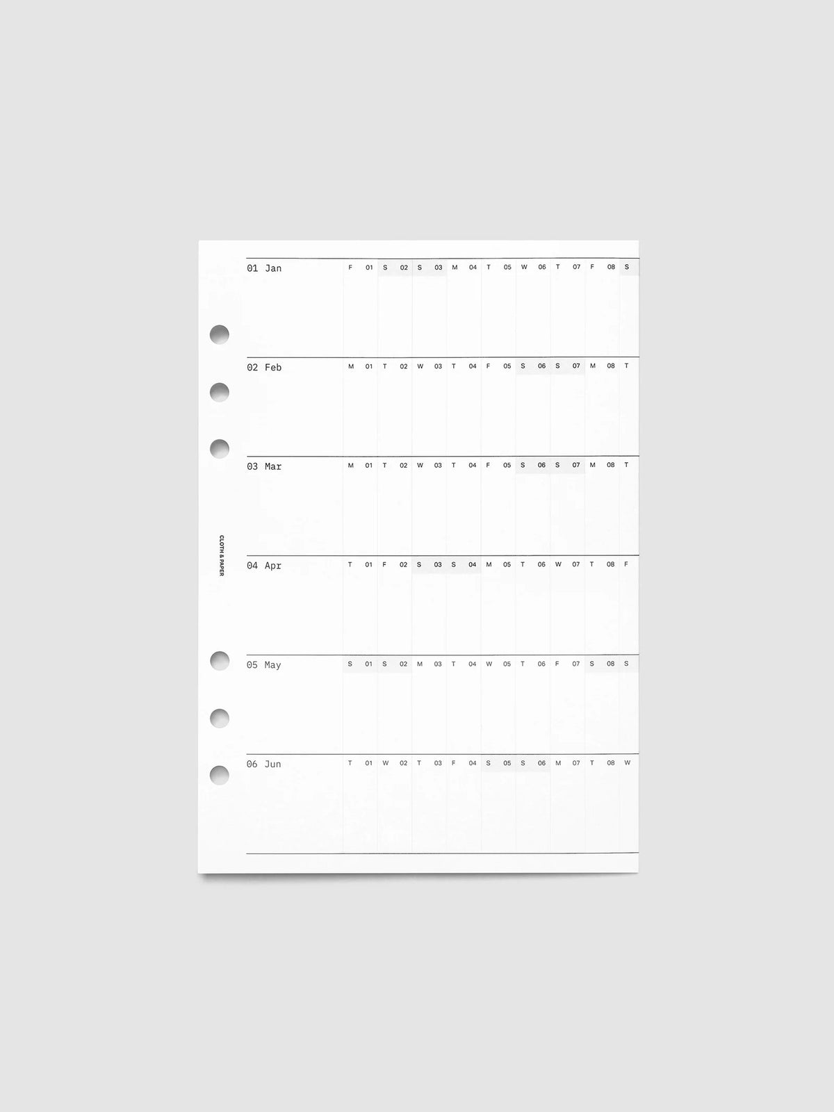 2027 Fold Out Planner Insert with Preprinted Holidays and a Trifold Layout for Annual Date Planning