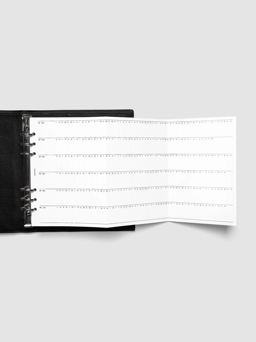 2027 Fold Out Planner Insert with Preprinted Holidays and a Trifold Layout for Annual Date Planning